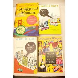 Armistead‎ Maupin Tales of the City 4 Book Lot Michael Tolliver Lives Hardcover